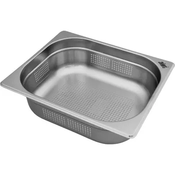 SVING Gastronádoba z nerezu GN1/2 - 100 mm, bez držadel, děrovaná.