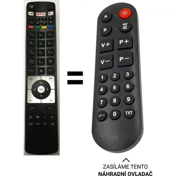 Dálkový ovladač Hyundai ULV43TS292 náhradní dálkový ovladač pro seniory