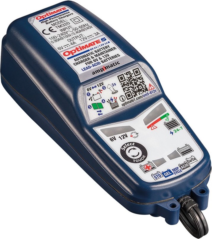 Tecmate nabíječka OPTIMATE 5 Voltmatic/Select (6V/4A-12V/3A) TM222/TM320