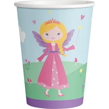 Koktejlová dekorace AMSCAN - 8 kelímků s princeznami -