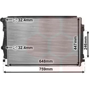 Chladič motoru Chladič, chlazení motoru VAN WEZEL 58002344