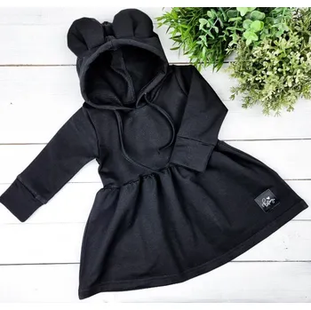 Dívčí šaty Kulišárny Mikinošaty princess BLACK VELIKOST: 116
