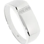 Zlatnictví Helios Pánský prsten s diamantem Velikost: 67, Váha: 3,90g