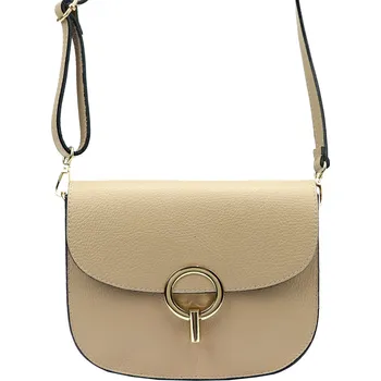 Kabelka Kožená crossbody kabelka Luka 20-044 béžová