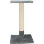 Škrabací sloupek BEANA s odpočívadlem, 9 cm / 69 cm, sisal/plyš, šedá - DOPRODEJ