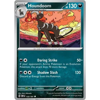 Sběratelská karetní hra Houndoom 133/197 - Obsidian Flames Typ karty: Non-Holo
