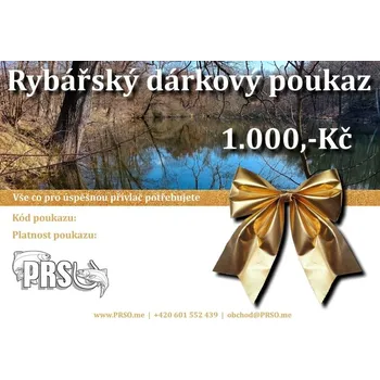 Rybářský dárkový poukaz 1000Kč k nákupu na www.PRSO.me