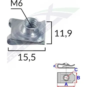 Matice Nástrčná matice univerzální Romix 16039 - 10 ks