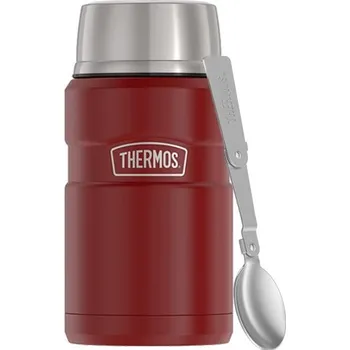 Termoska Termoska na jídlo se skládácí lžící a šálkem, 710 ml, THERMOS Barva: Rustic red