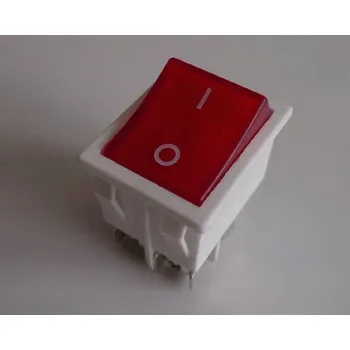 vypínač Instalační spínč vestavěný červený 16A