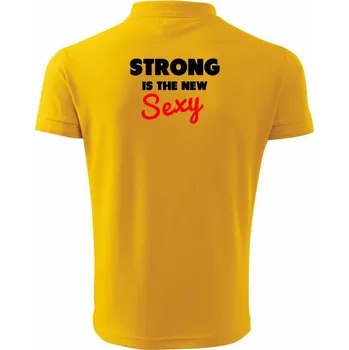 Pánská košile Síla je sexy - Polokošile pánská Pique Polo 203 - 5XL ( Žlutá )