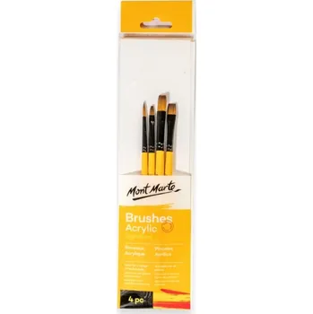 Umělecký štětec MontMarte Sada štětců na akryl č.0011 - 4 ks - PP obal
