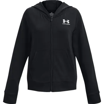 Chlapecká mikina Dětská sportovní mikina přes hlavu Under Armour RIVAL TERRY FZ HOODIE K černá 1377242-001 - YL | UK 13 | US 14