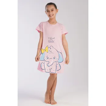 Dívčí noční košile Vienetta Secret Dívčí noční košile s krátkým rukávem Slůně lososová Velikost: 15 - 16