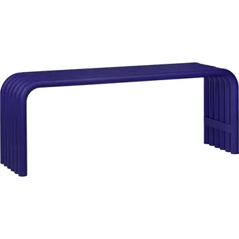 noo.ma Modrá kovová lavice Nokk 114 cm