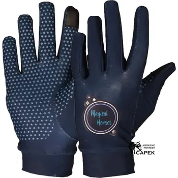 Dětské rukavice Red Horse -MAGICAL HORSES- - Tmavě modrá - 12 let