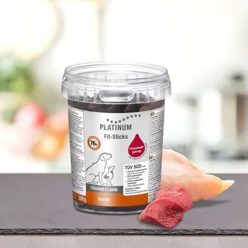 Pamlsek pro psa Platinum Natural Fit-Sticks Chicken & Lamb - Kuře & Jehně tyčinky 6ks