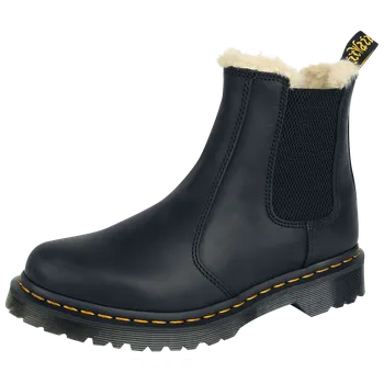 Dámská zimní obuv Zimní boty Rockabilly z Dr. Martens - Boty 2976 Leonore s kožešinovou podšívkou - Ženy - černá