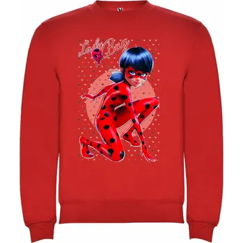 Mikina přes hlavu Kouzelná Beruška Barva: Červená, Velikost: XS - 158/164 - 12/14let