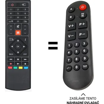 Finlux TV40FFG4660 náhradní dálkový ovladač pro seniory