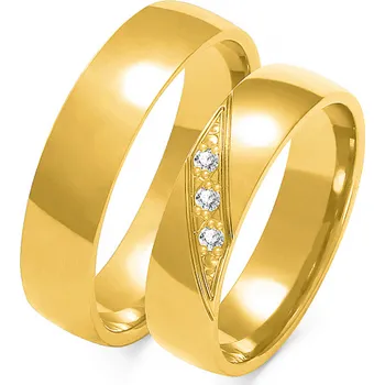 Prsten SOFIA zlatý dámský snubní prsten ZSA-160WYG-CZ