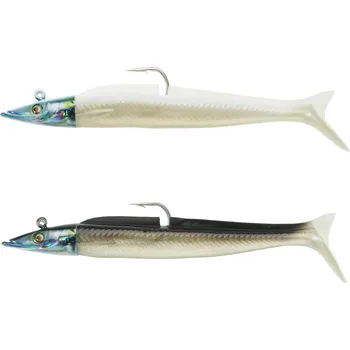 Umělá nástraha CAPERLAN Měkká nástraha shad smáček Combo Eelo 150 18 g Černý hřbet / bílý hřbet BÍLÁ|ČERNÁ