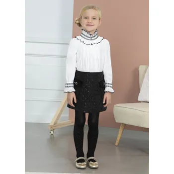 Oblečení a móda Mayoral Abel and Lula luxusní punčocháče 5939 černé Rozměr: 140