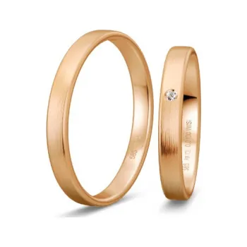 Prsten BREUNING zlaté snubní prsteny BR48/04411RG