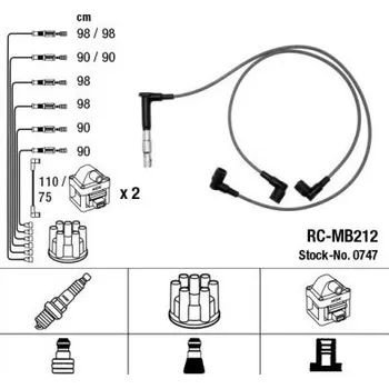 Zapalovací kabel Sada kabelů pro zapalování NGK 0747