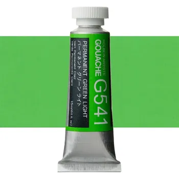 Vodová barva Kvašová barva Holbein 15ml - Permanent Green Light