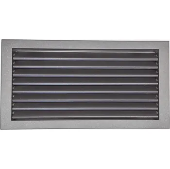 Větrací mřížka LAgrid s.r.o. Krbová rovná lamelová mřížka 30x21 Exteriér Stříbrná