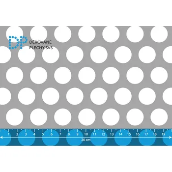 Plech Děrovaný plech Rv 20-28 ocel, 2x1250x2500 mm