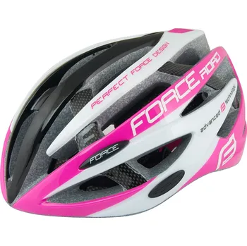 Cyklistická přilba Přilba FORCE ROAD, černo-růžovo-bílá