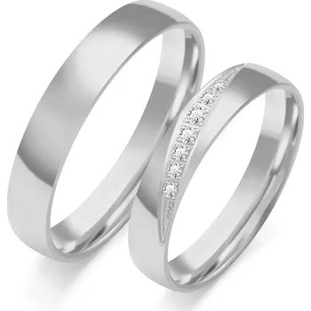 Prsten SOFIA zlatý dámský snubní prsten ZSC-124WWG-CZ