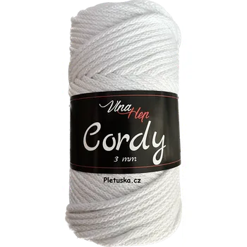Galanterie Cordy 3 mm bílá 8002