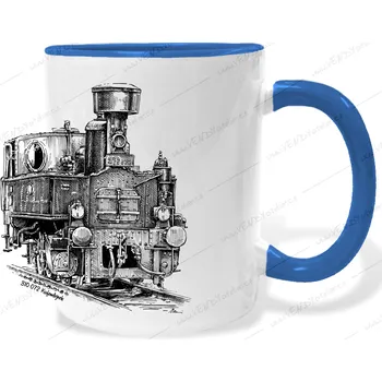 Hrnek - Parní lokomotiva 310.072 Kafemlejnek Barva: Modrá