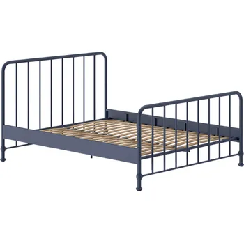 Postel Tmavě modrá kovová postel Vipack Bronxx 160 x 200 cm