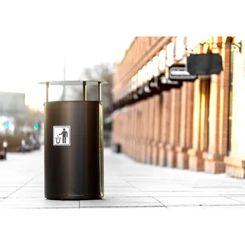 Venkovní odpadkový koš Proficity koš na odpadky Miami II Varianty: RAL 9005 černá