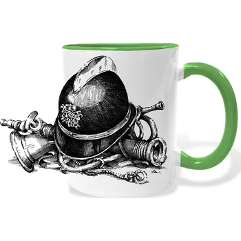 Hrnek - Hasičská helma Barva: Zelená