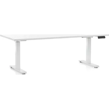 Kreslicí stůl Výškově nastavitelný stůl OfficeTech D, 180 x 80 cm - bílá podnož Barva: Třešeň + doprava ZDARMA