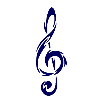 Samolepící dekorace SAMOLEPKA Houslový klíč 002 (23 - tmavě modrá) NA AUTO, NÁLEPKA, FÓLIE, POLEP, TUNING, VLASTNÍ TEXT, TISK, AUTOSAMOLEPKY.cz, POLEPY, OBRÁZEK, LOGO, SAMOLEPKY