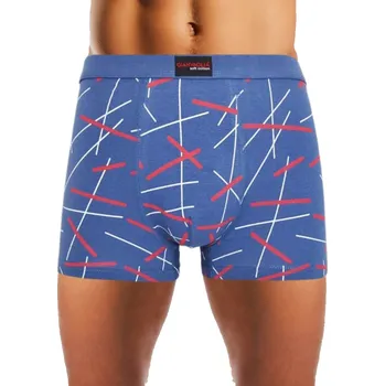 Trenýrky Pánské bavlněné boxerky Gianvaglia abstrakt 7005 Barva/Velikost: modrá světlá / S/M