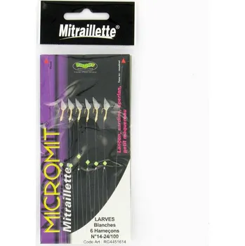 Rybářský háček RAGOT Návazec na mořský rybolov Micromit háček č. 14 bílý 6 ks 14