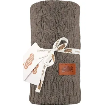 Dětská deka Pletená bavlněná deka MayaMoo Barva: Taupe 5