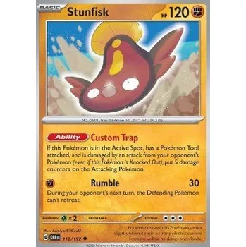 Volný čas Pokémon OBF 112/197 Stunfisk - Obsidian Flames Stav: Near Mint, Verze: NORMAL