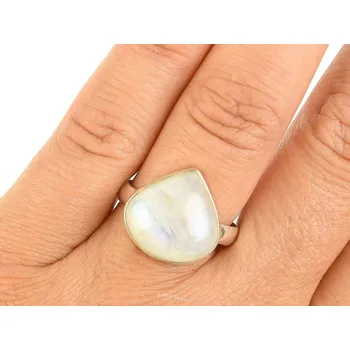 Prsten Dámský prsten měsíční kámen vel.57 Ag 925/1000 4,3g