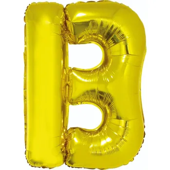 Balónek Fóliový balónek písmeno B, zlatý, 89 cm
