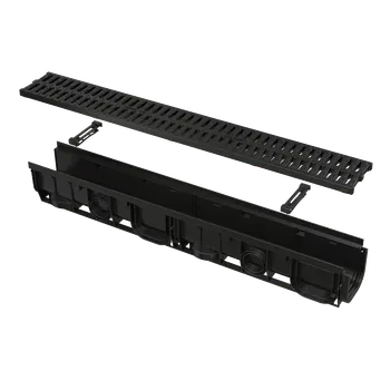 Odvodňovací žlab ALCAPLAST Venkovní žlab 100 mm s plastovým rámem a plastovým roštem A15