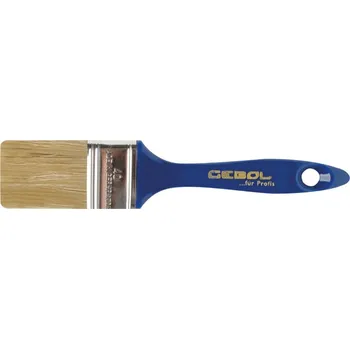 Malířský štětec Štětec plochý UNION 70mm, bílá štětina, plastová rukojeť GEBOL 403270