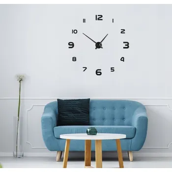 Hodiny Velké Nástěnné hodiny Černá Barva SPRZ5 (ZEG)